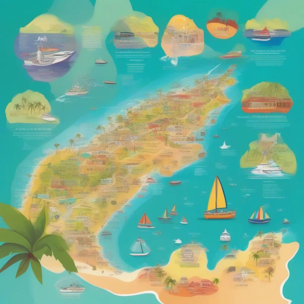 Map of Caribbean Islands