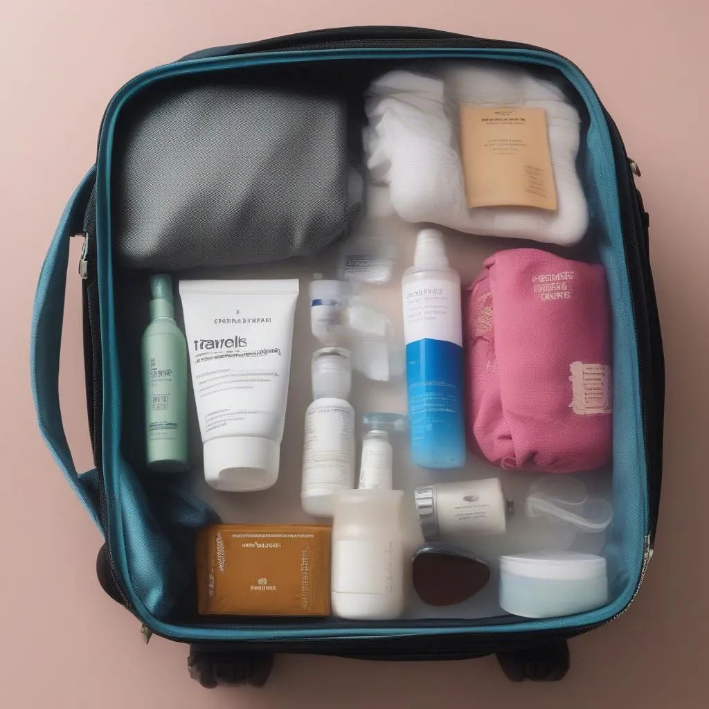 Carry-on bag with travel essentials