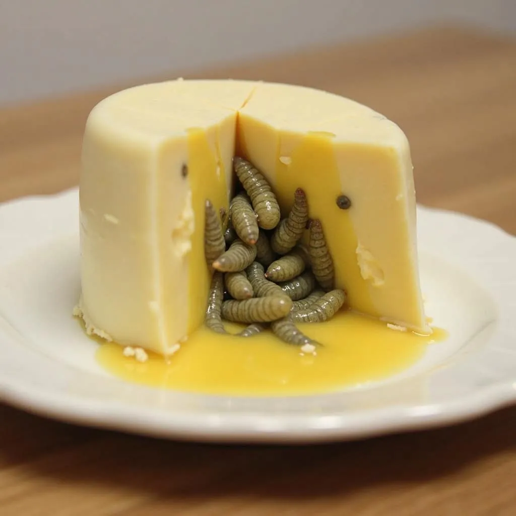 Casu Marzu cheese in Sardinia