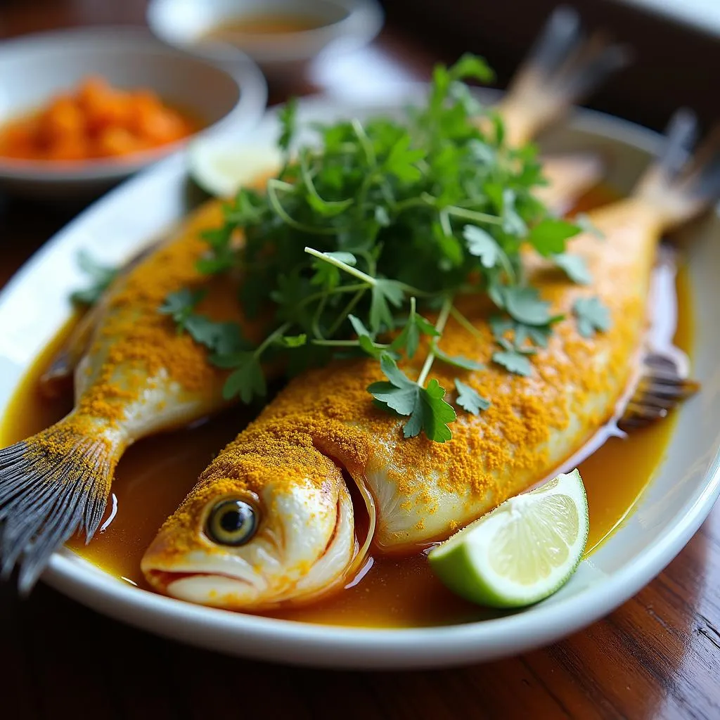 Authentic Cha Ca La Vong in Hanoi Restaurant