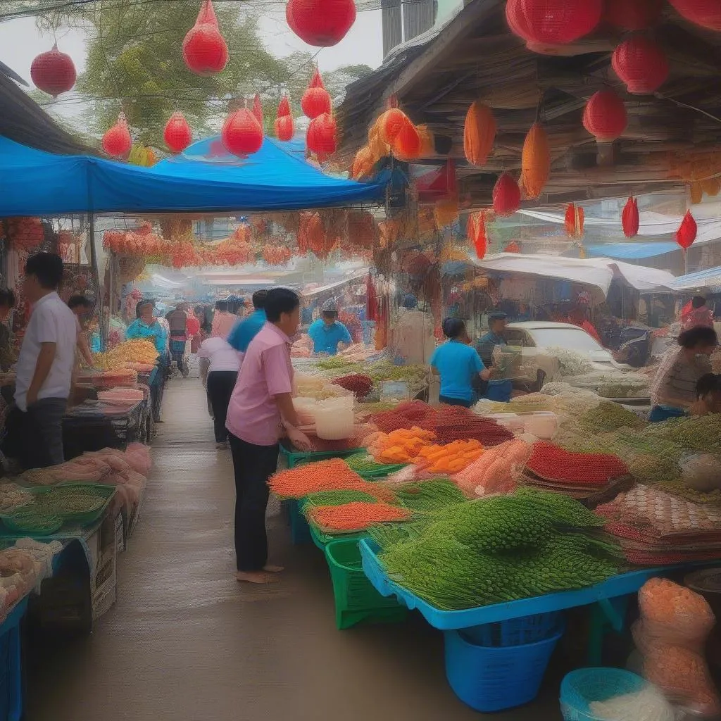 Local Market in Chau Duc