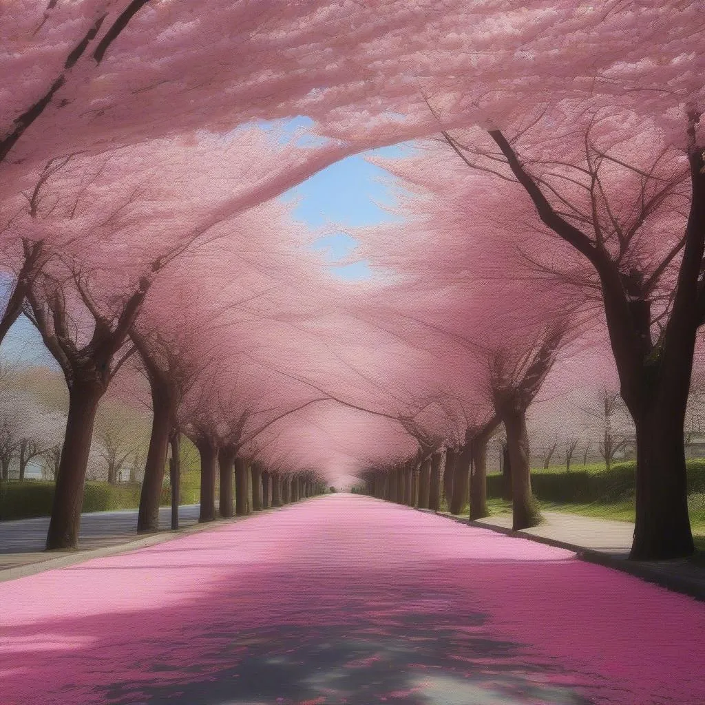 cherry blossom tunnel gyeongju