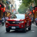 Chevrolet Colorado Navigating Hanoi's Streets