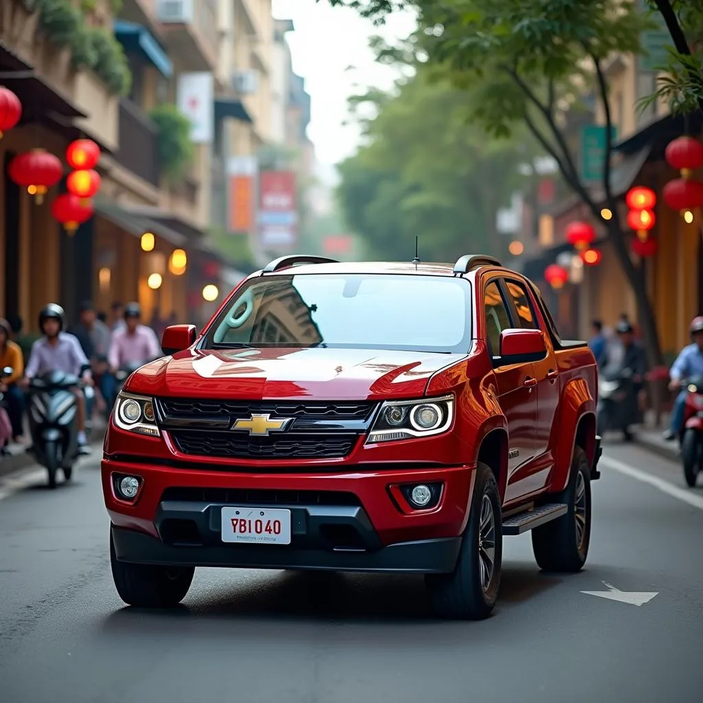 Chevrolet Colorado Navigating Hanoi's Streets