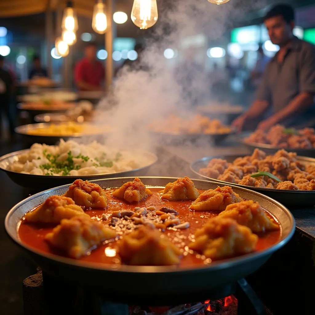 Vibrant Street Food at Chiang Mai Night Bazaar