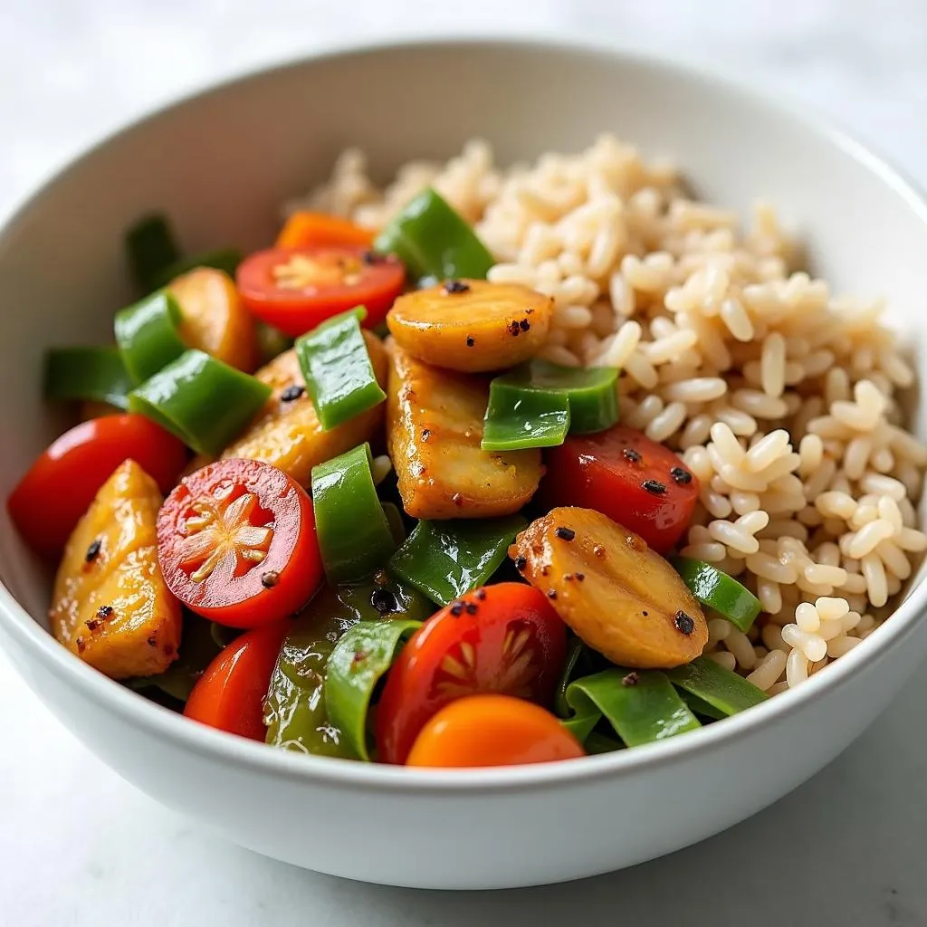 Chicken Stir-Fry with Brown Rice