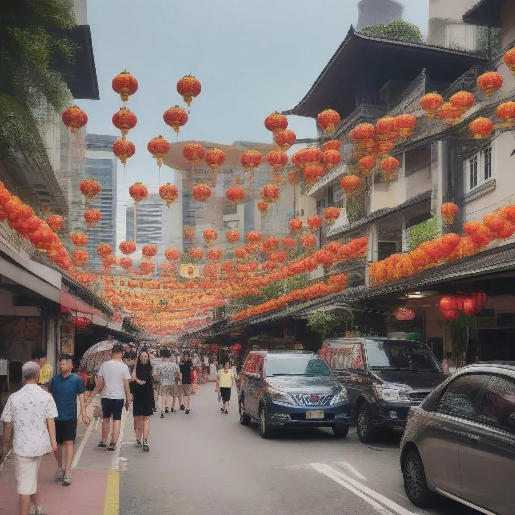 Singapore Chinatown street scene