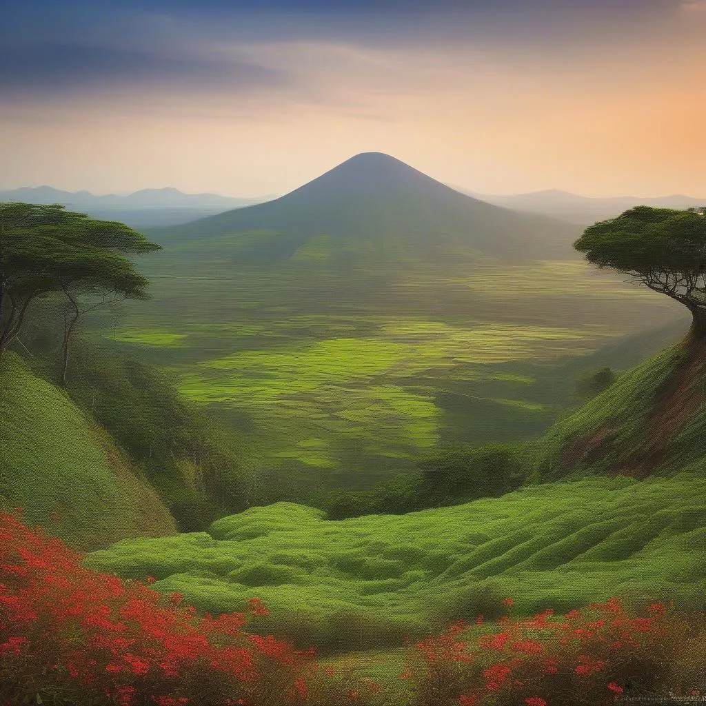 volcanic landscape