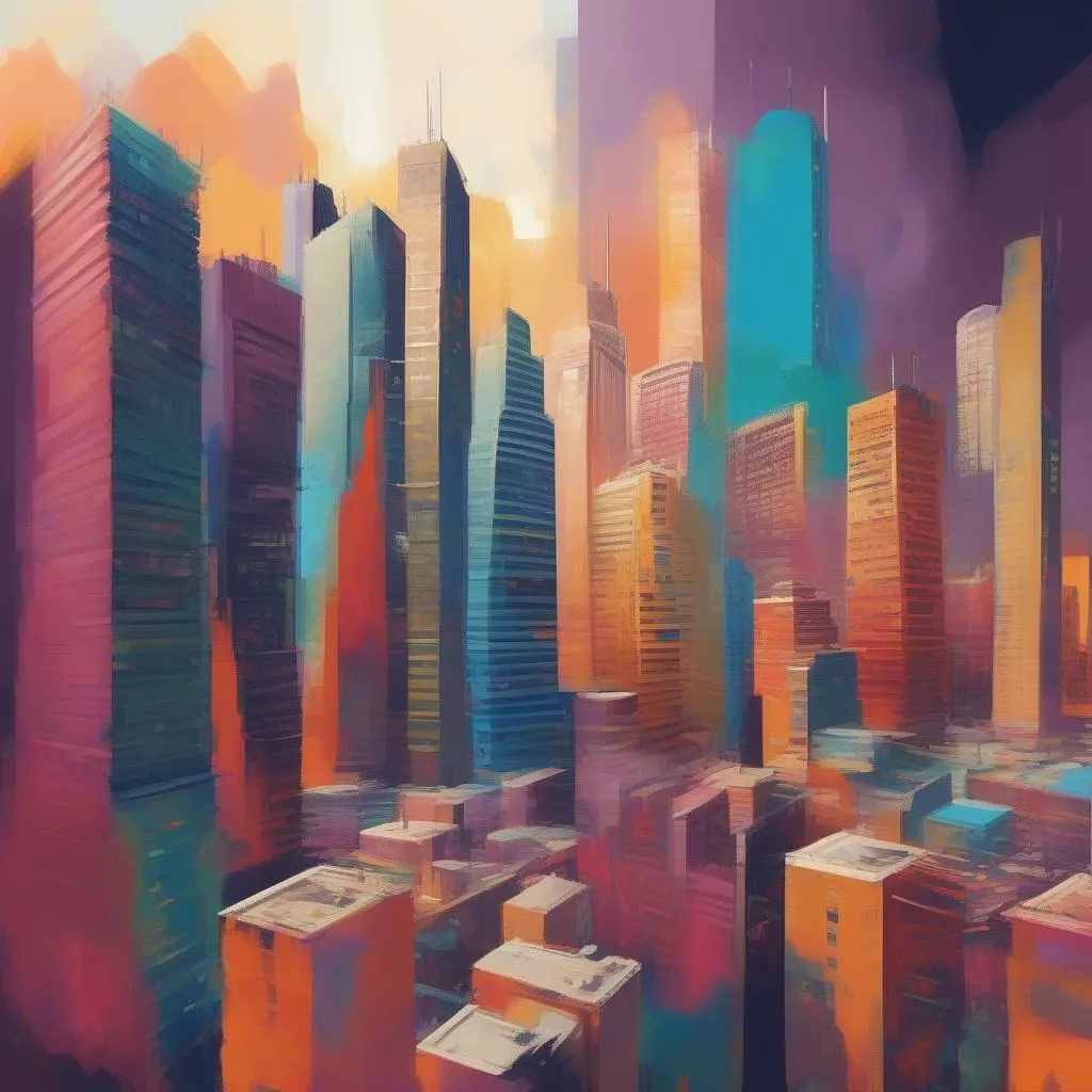 Vibrant City Skyline