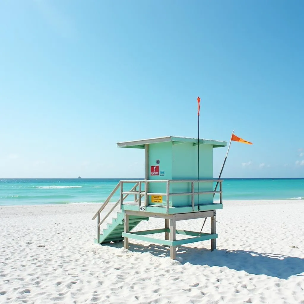 Lifeguard stand on Clearwater Beach