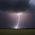 Cloud-to-ground lightning strike