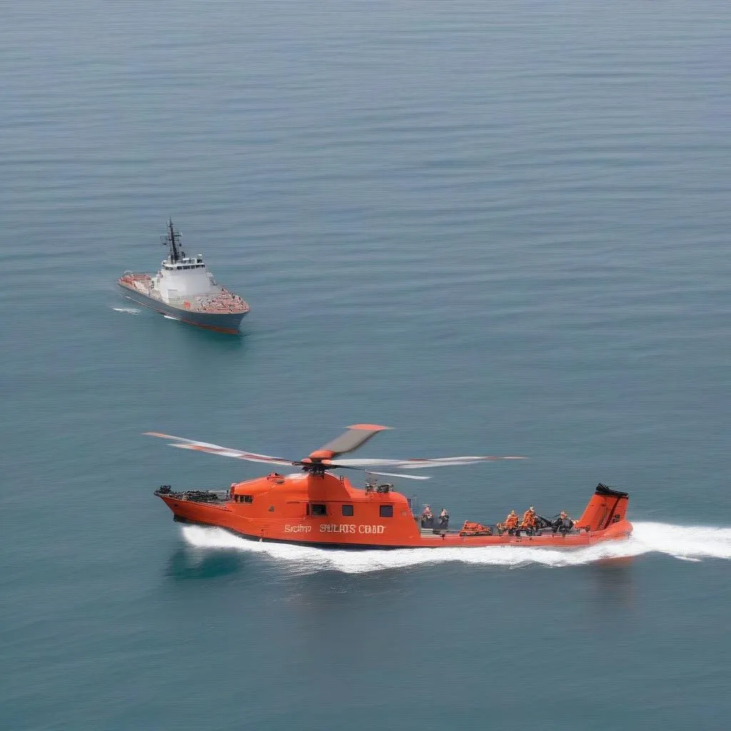 Coast Guard conducting a search and rescue operation