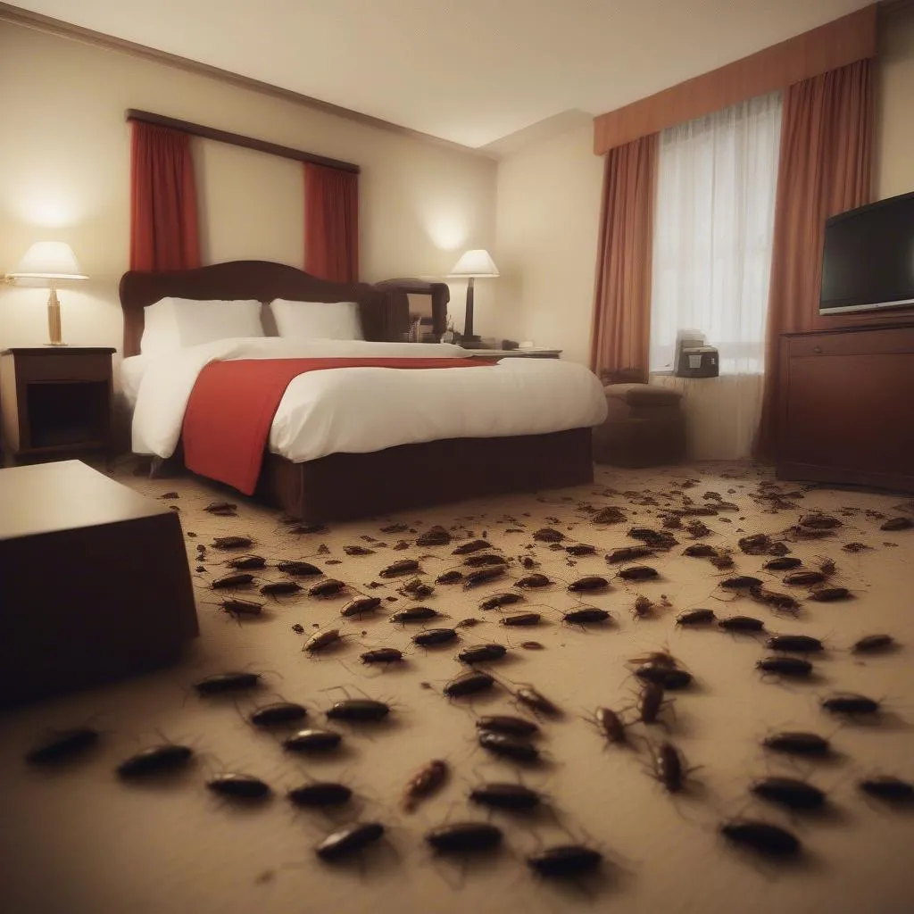 Cockroaches in a Hotel Room