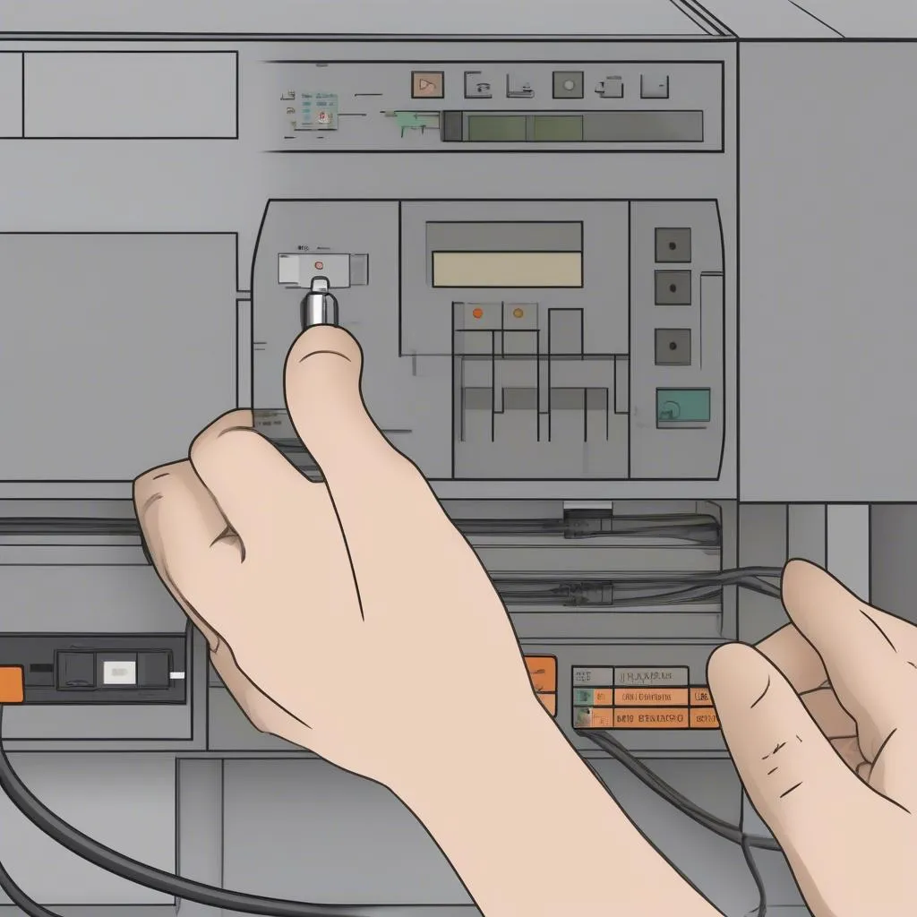 Connecting PLC Programming Cable