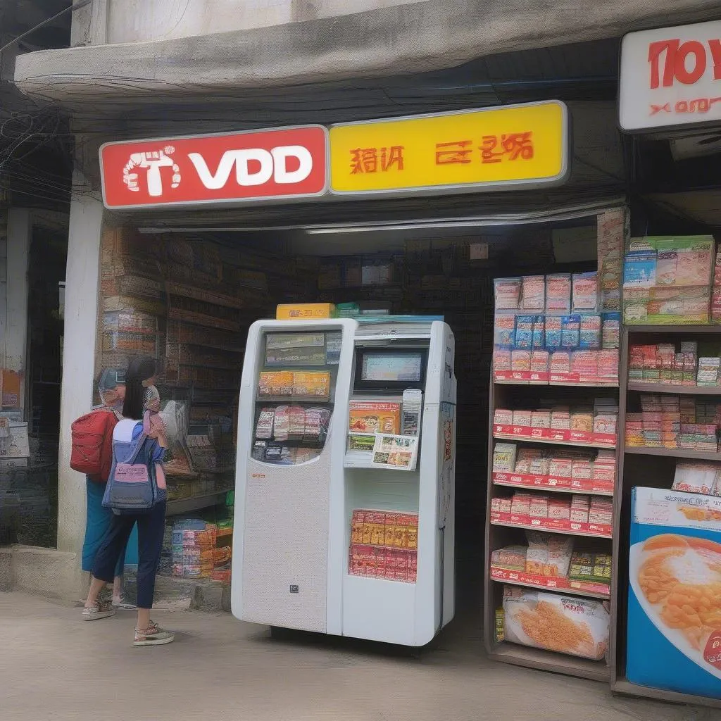 Convenience store kiosk in Hanoi