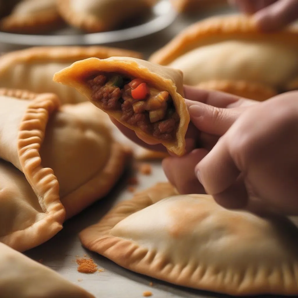 Cooking empanadas to salvage salty stew