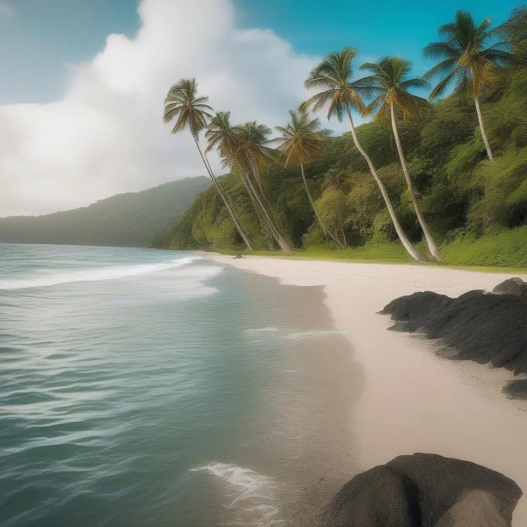 Pristine beach in Costa Rica