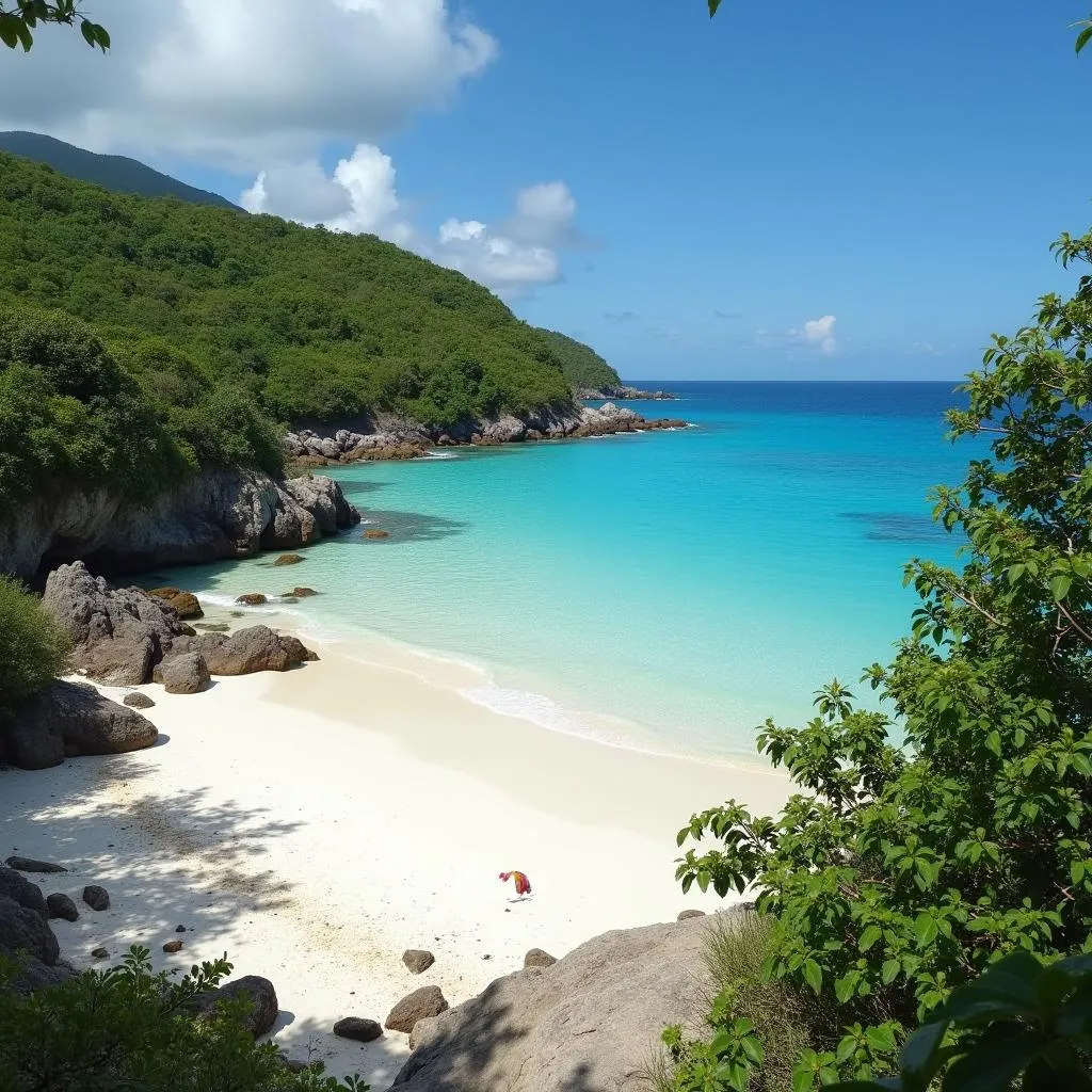 Pristine beach at Côte des Arcadins