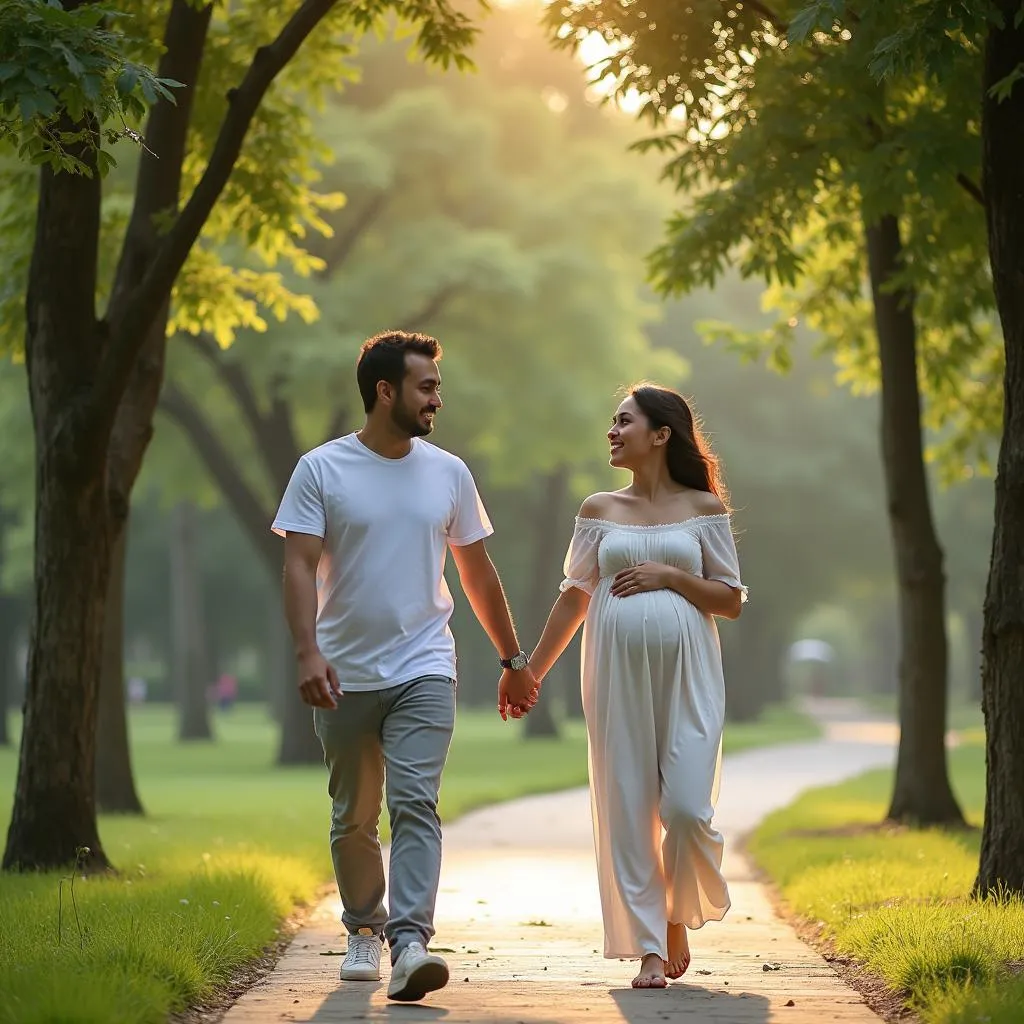 Couple Enjoying a Babymoon in Hanoi 