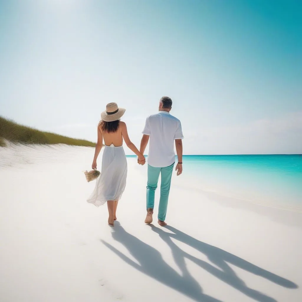 Couple enjoying Phu Quoc beach