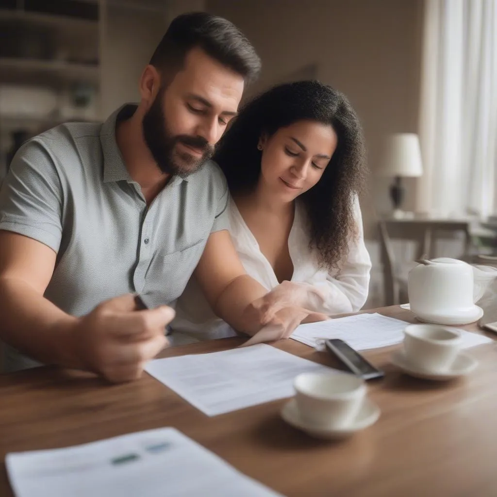 Couple Reading Travel Insurance