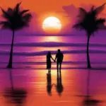 Couple Enjoying Sunset in Bali