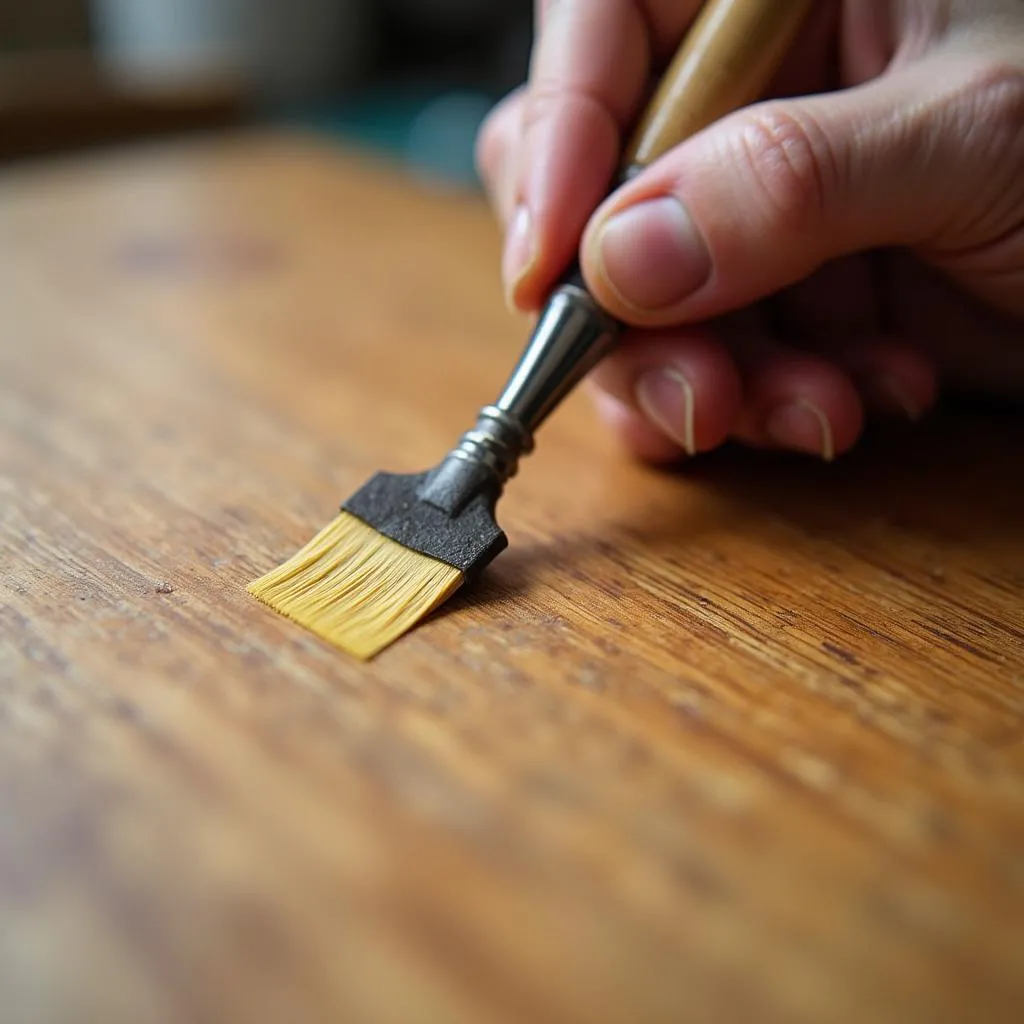 Creating realistic wood grain using specialized graining tools