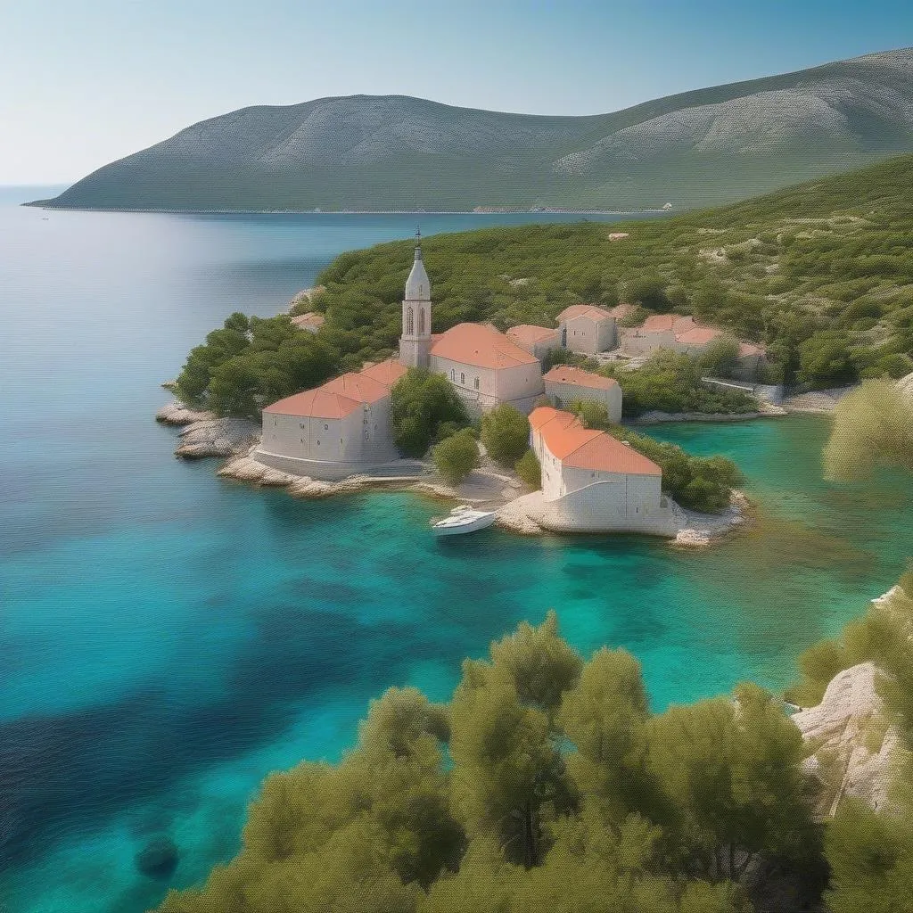 Scenic view of the Croatian coastline