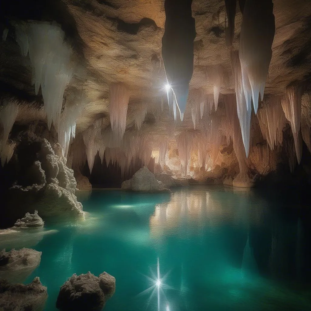 crystal-caves-stalactites-shimmering-pools