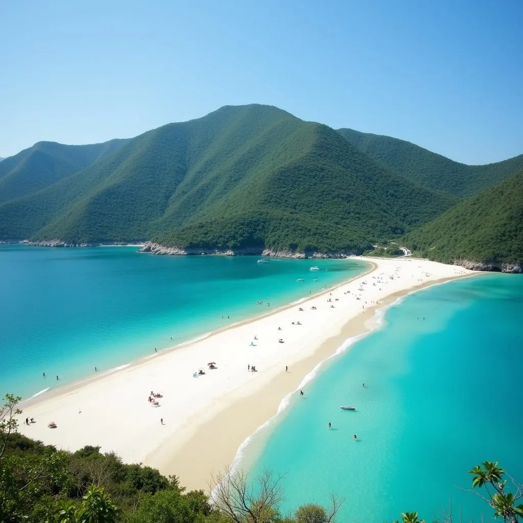 Scenic view of Cua Tung Beach