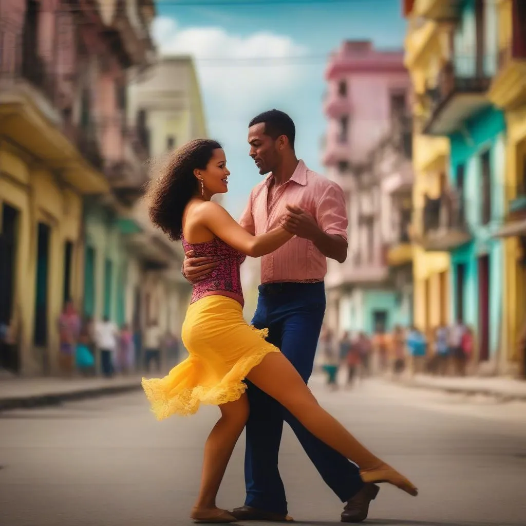 salsa dancers in cuba