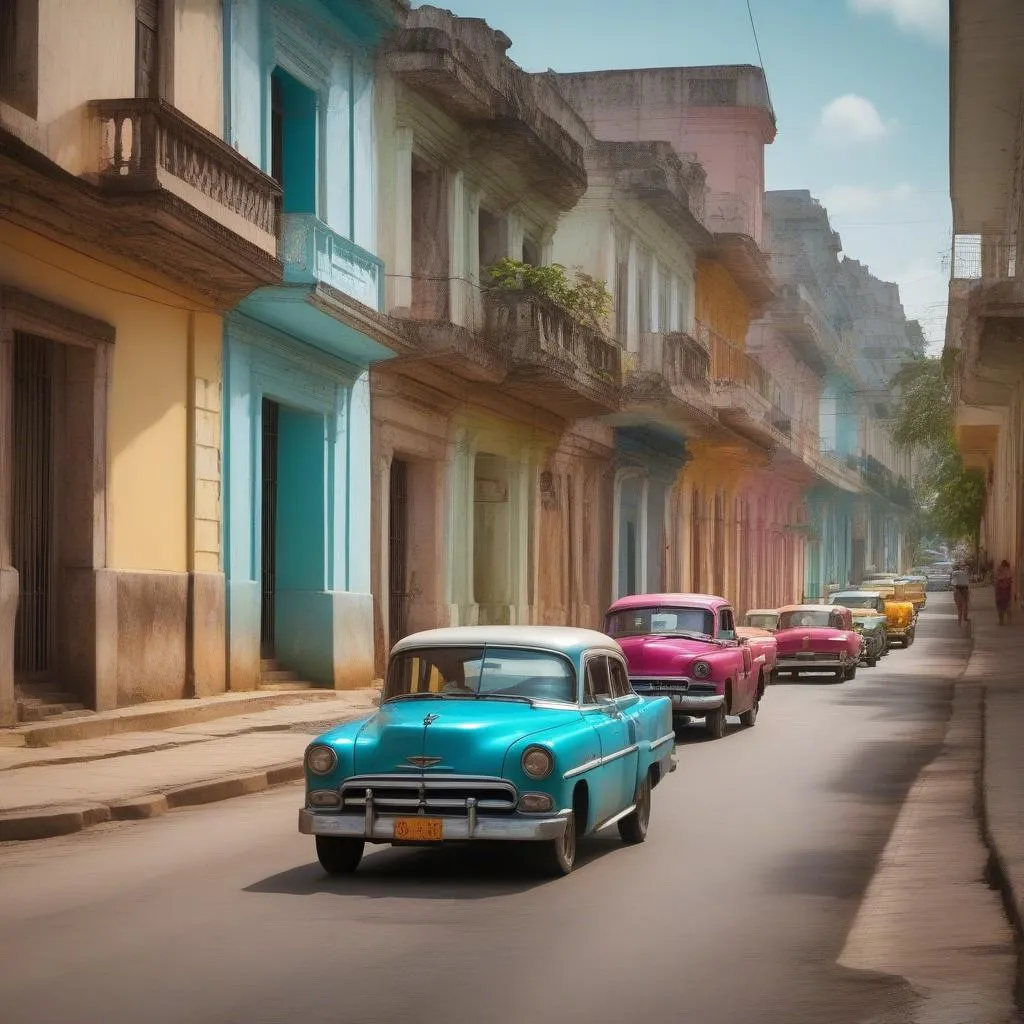 Vibrant Cuban Street