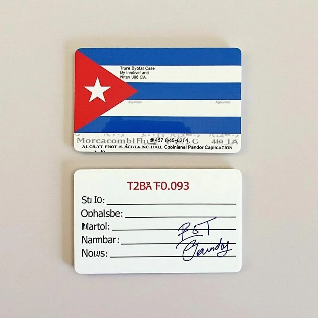 Cuban Tourist Card