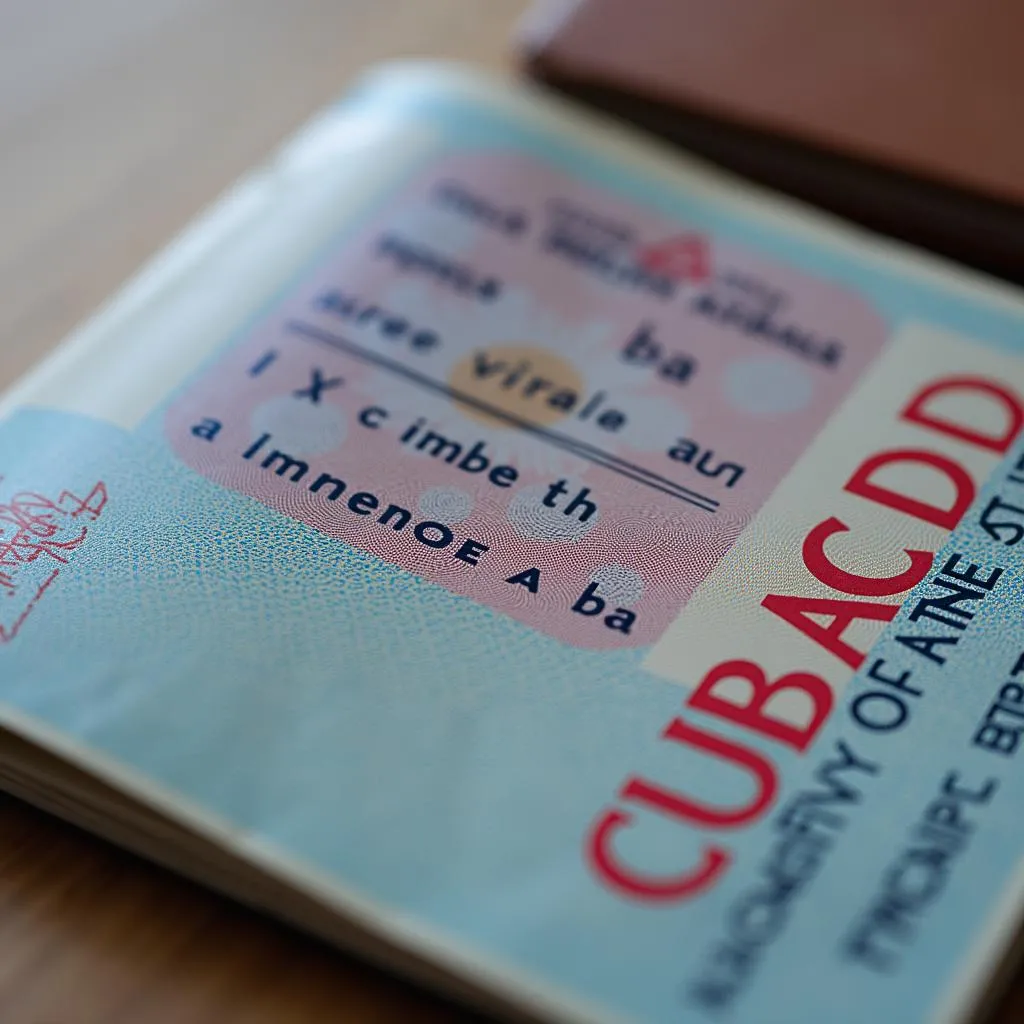 Cuban Visa and Passport