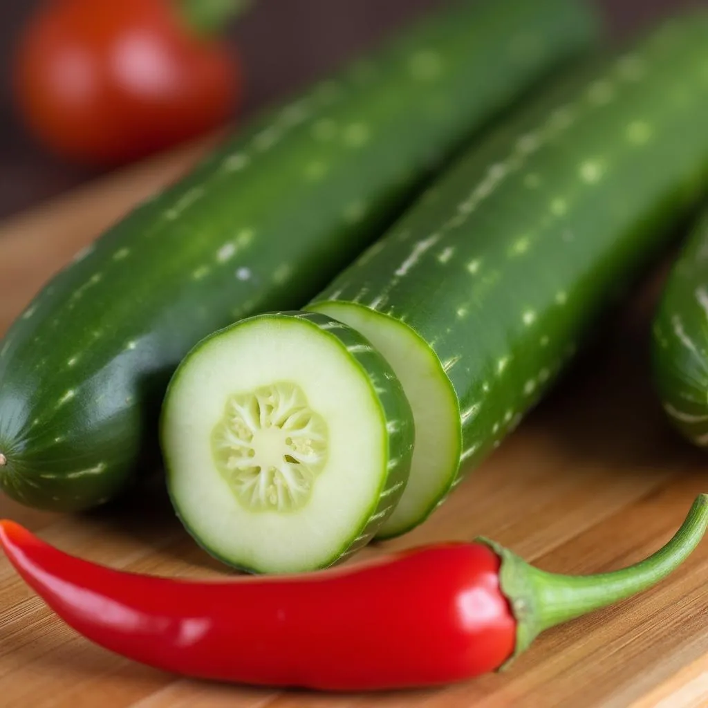 Cucumber and Hot Pepper