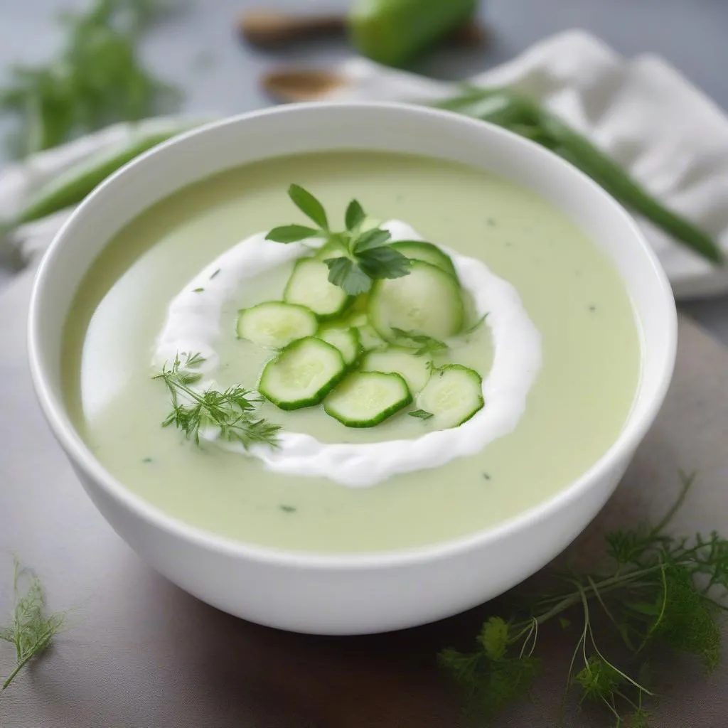 Cucumber-Yogurt Soup for Hot Summer Days