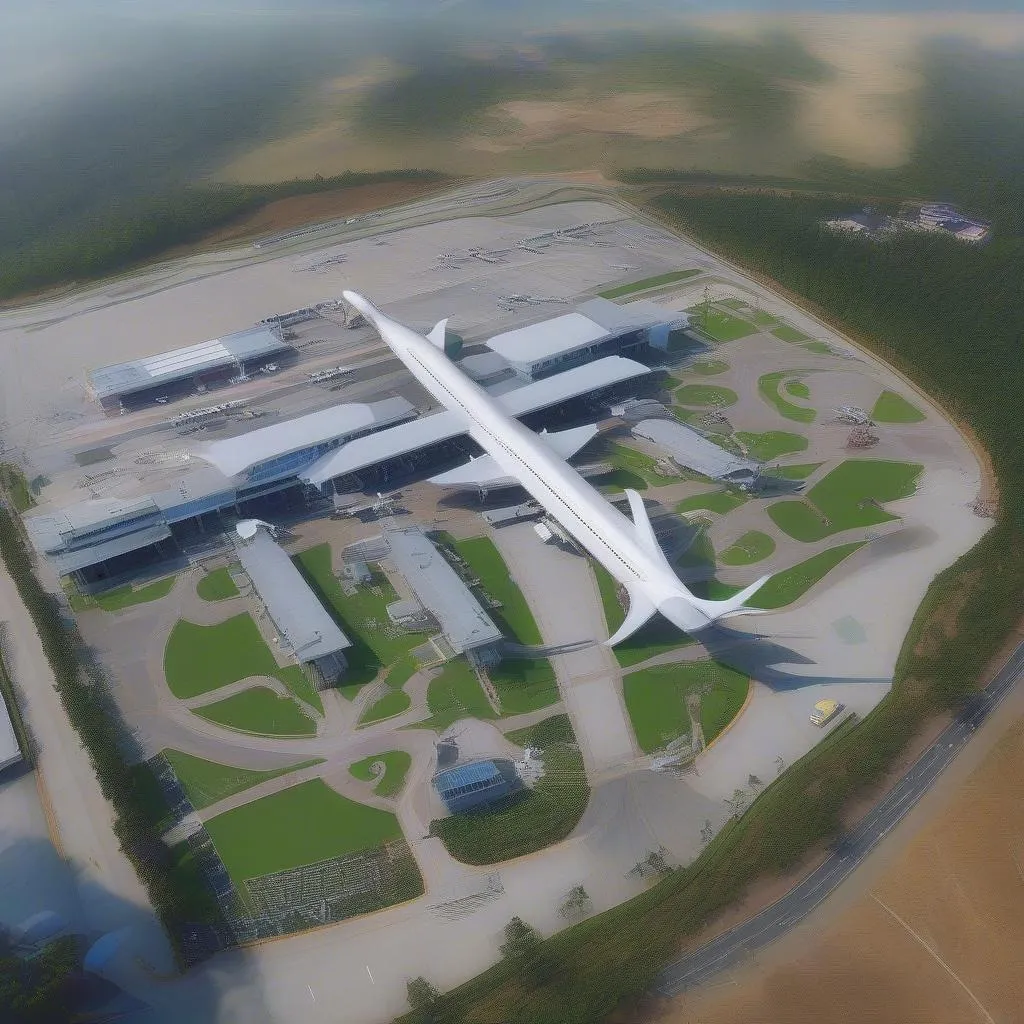 Da Lat Airport Aerial View