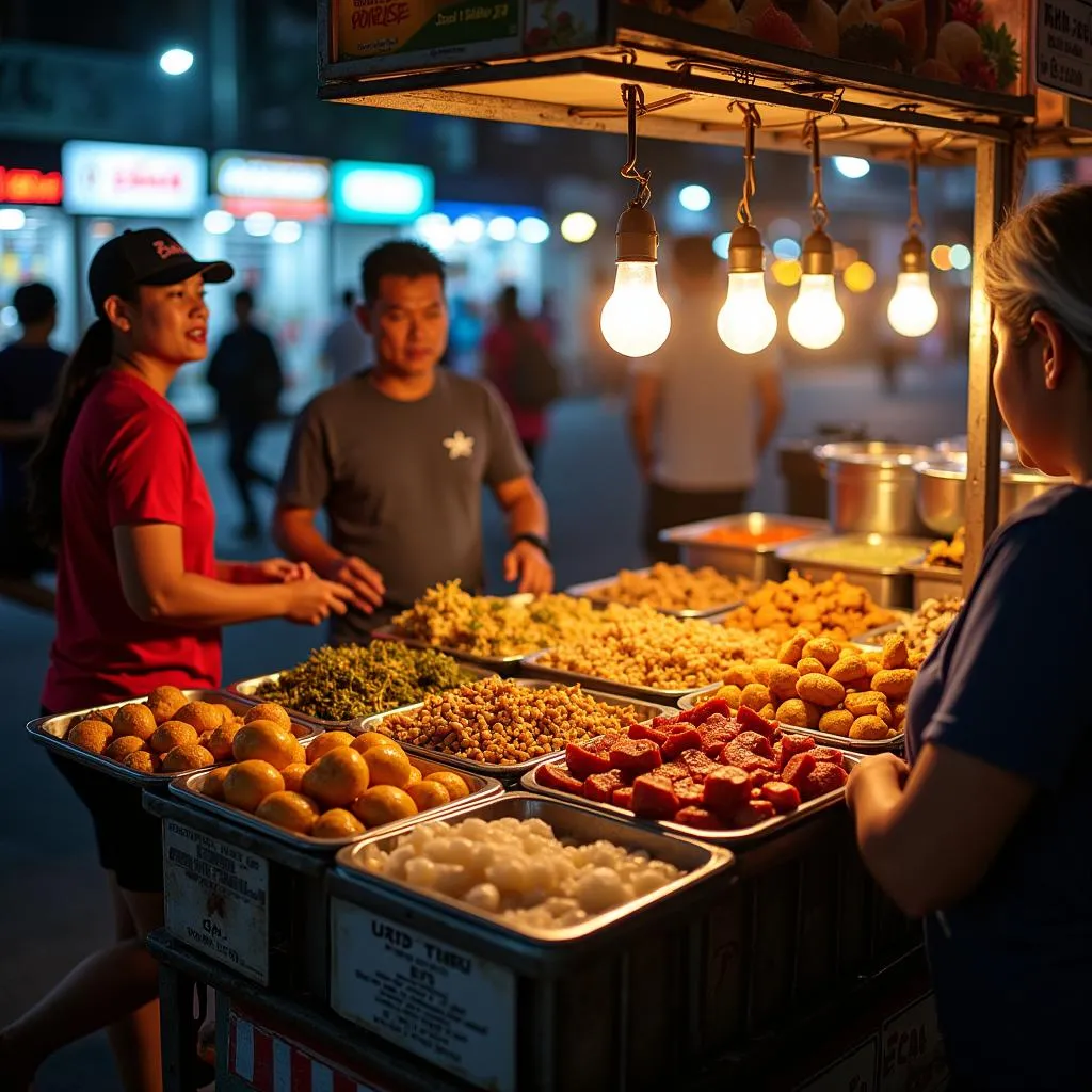 Da Lat Street Food Vendor with Delicious Dinner Options