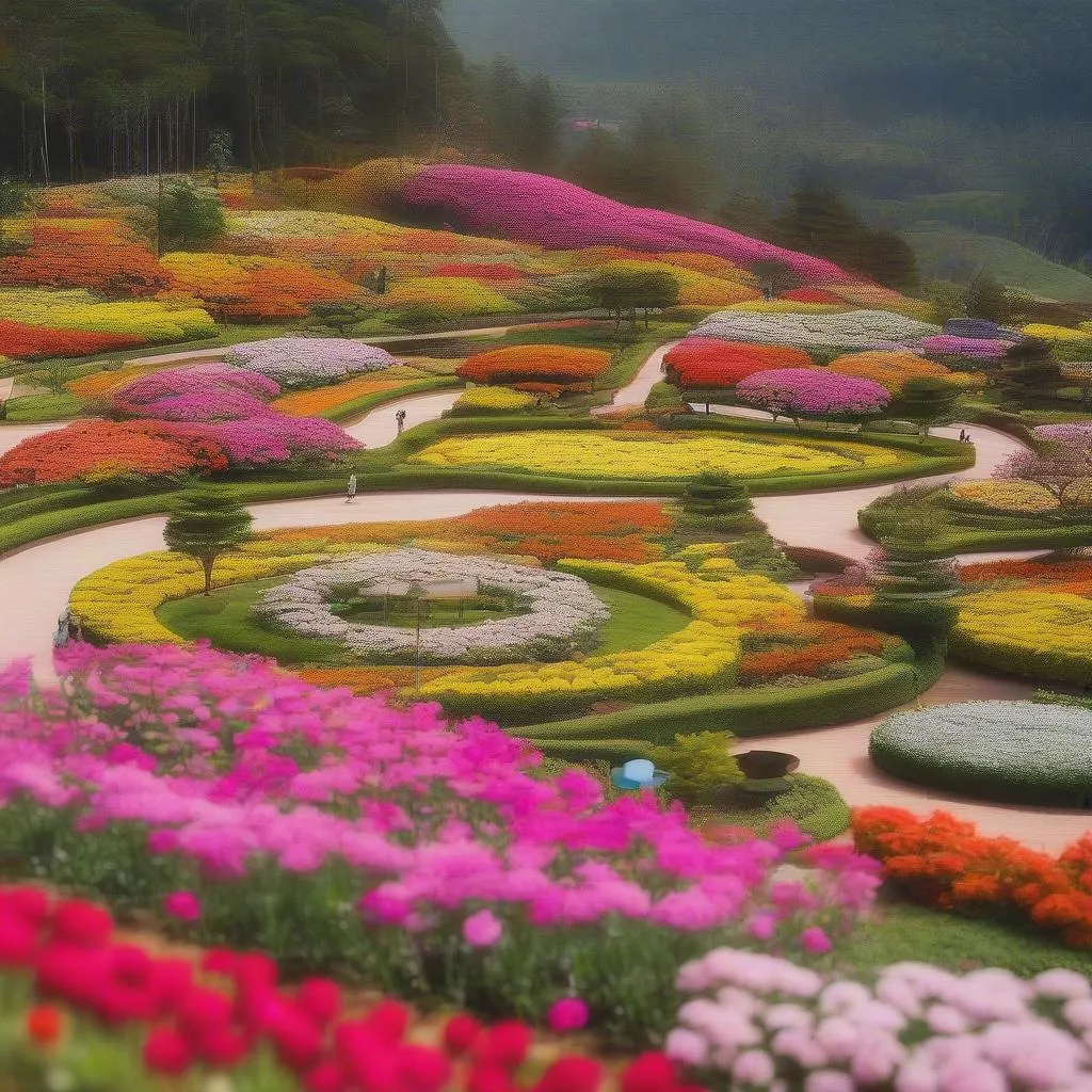 Vibrant Flower Gardens in Da Lat