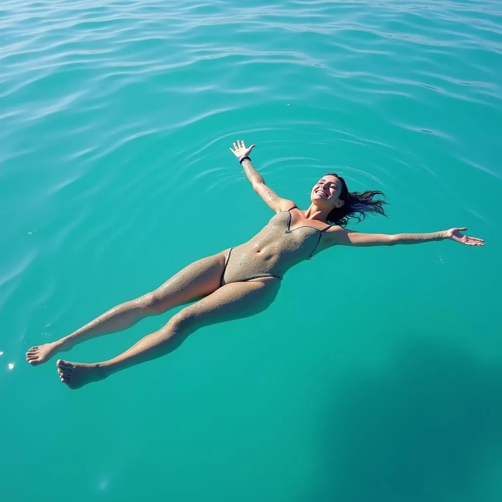 Relaxing in the Dead Sea