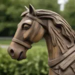 Wooden horse carving in Delaware