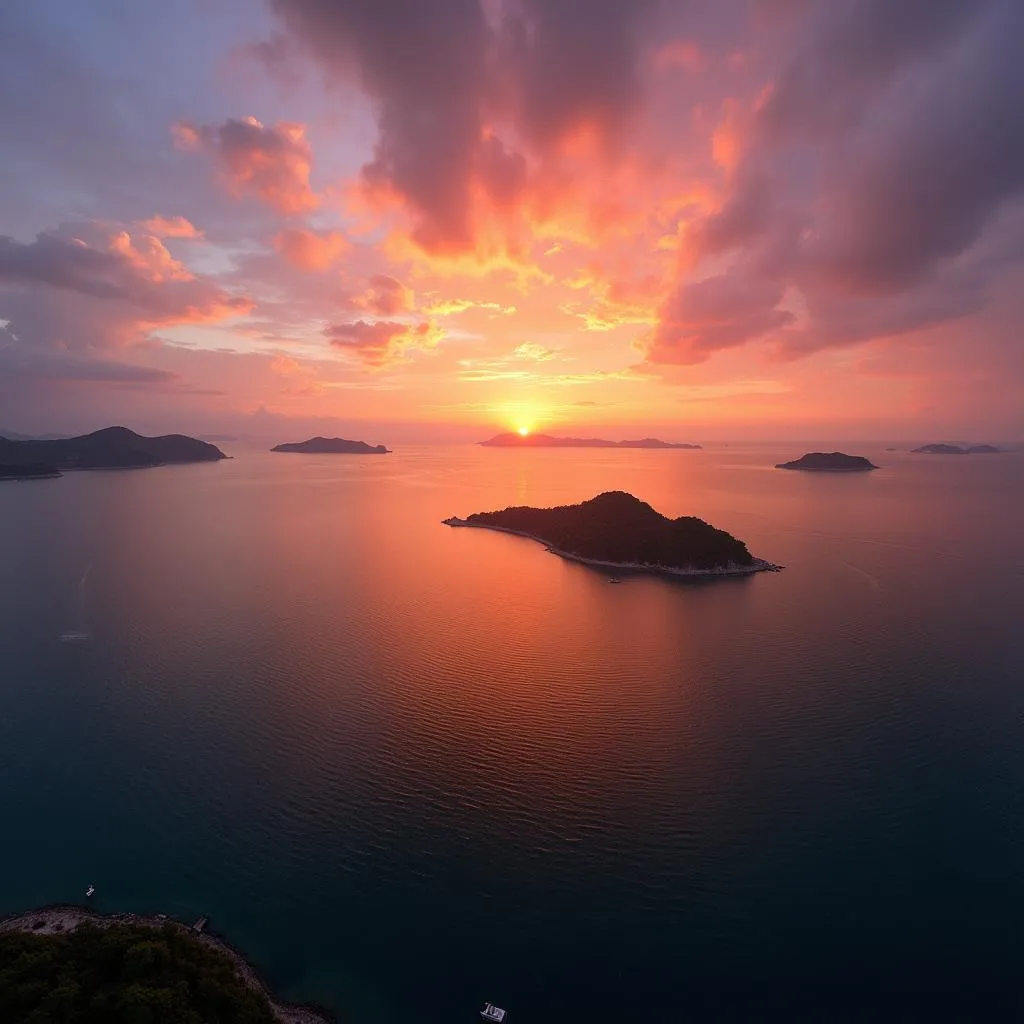 Sunset view from Diep Son Island