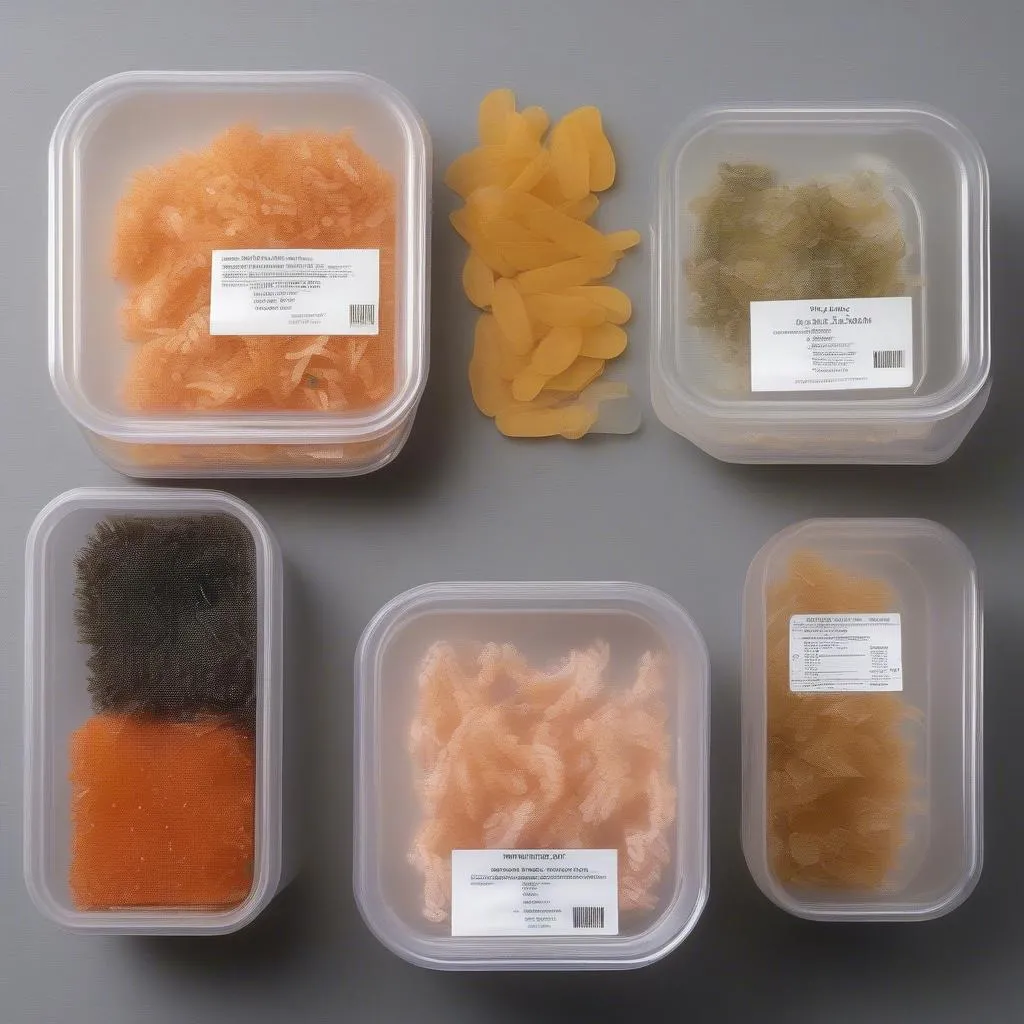 Different Types of Fry Food in Containers