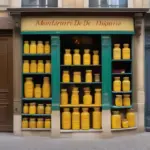 Authentic Dijon mustard shop in France