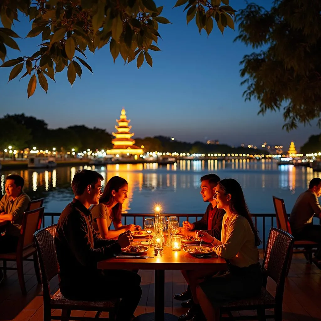 Dining by Hoan Kiem Lake, Hanoi