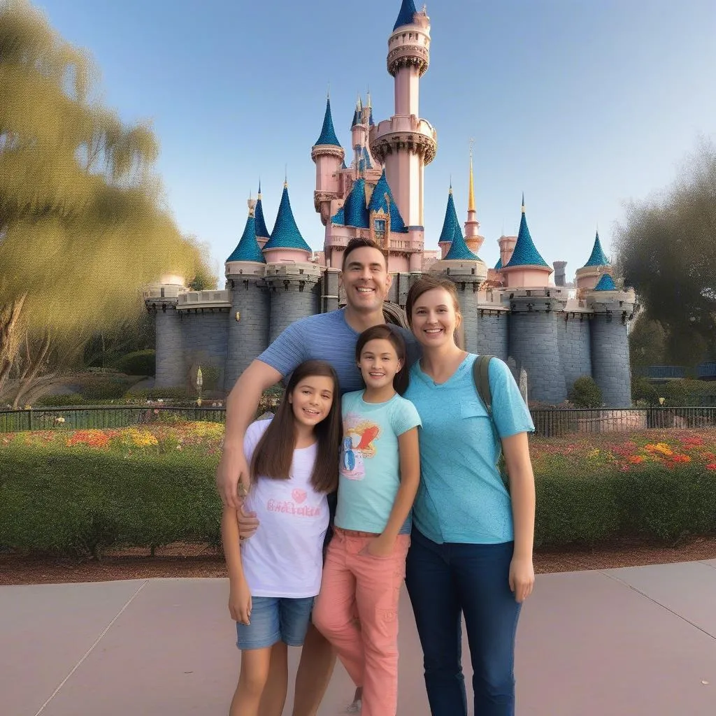 Family vacation at Disneyland