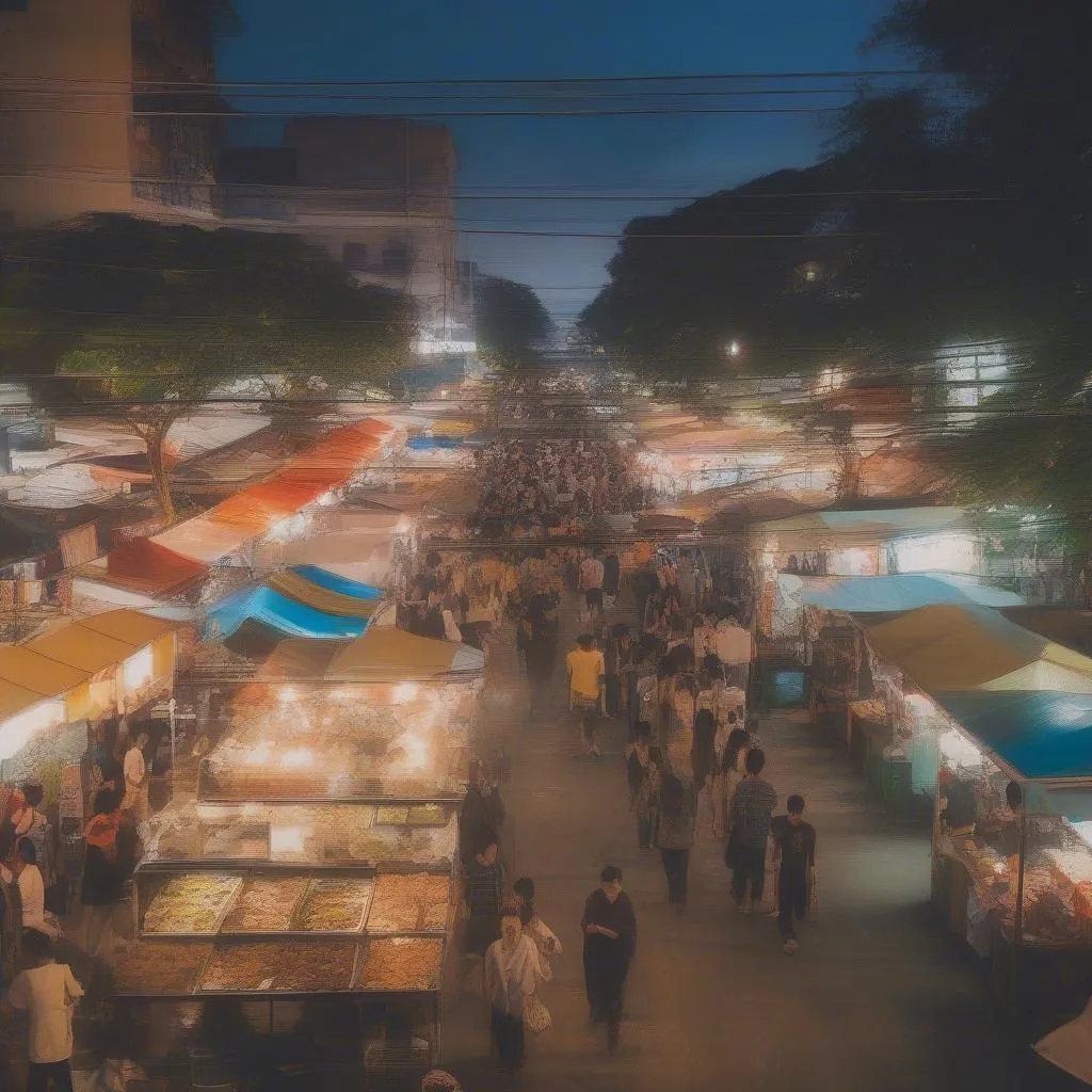 District 1 night market scene