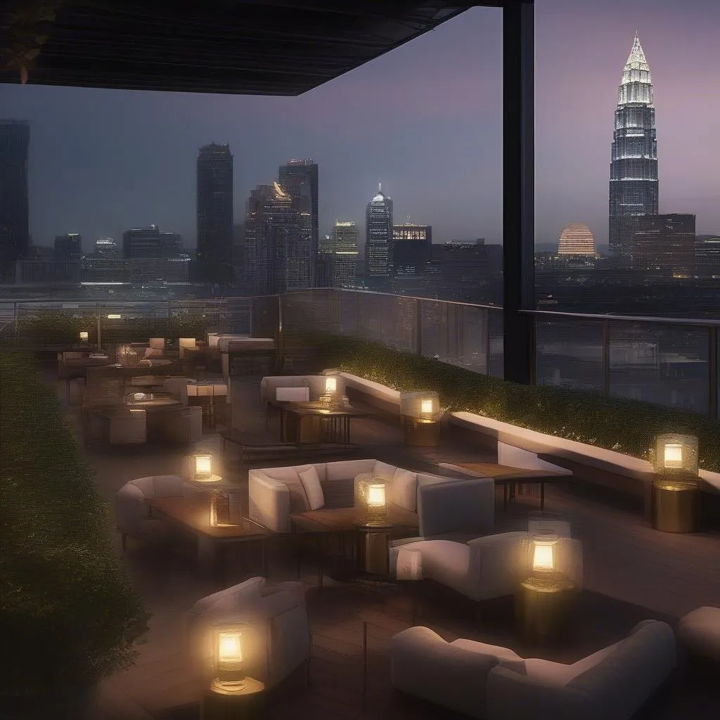 Rooftop bar in District 1