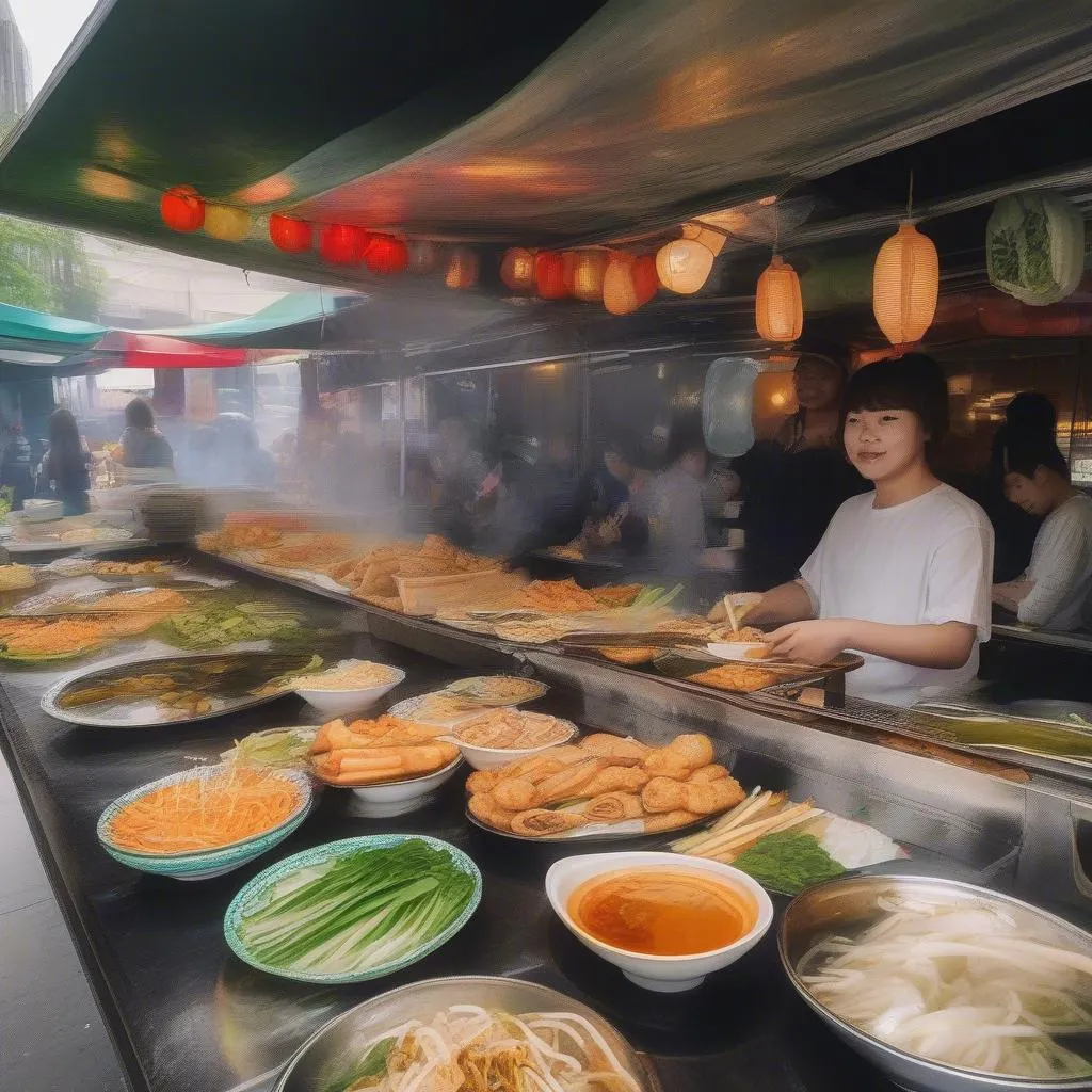 Vietnamese street food stall