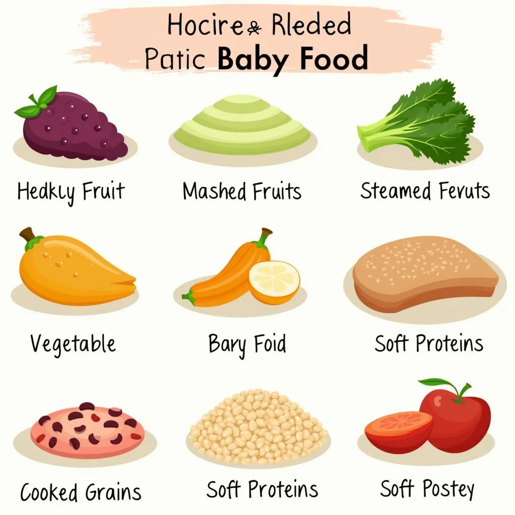 Diverse Baby Food Options: A Colorful Plate